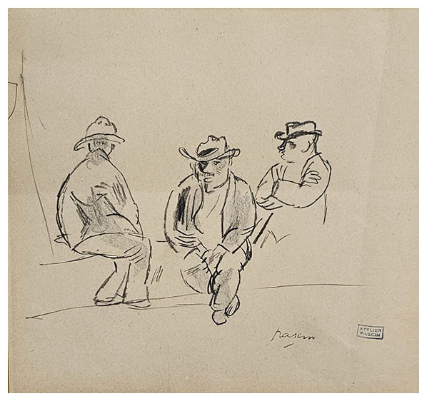 Jules Pascin Trois hommes 1920